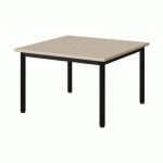 TABLE MALIBU 80X80 T1 4P ST ISOS BEIGE 1460/BEIGE NOIR 9005