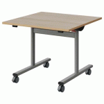 TABLE MALIBU RAB. 80X80 T4 DL STRA ALAISÉ ACACIA/GRIS 9006