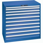 ARMOIRE 10 TIROIRS 1023X725X1000MM-CAPACITÉ 75KG-BLEU FLUO - LISTA