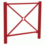 BARRIÈRE PROVINCE SIMPLE CROIX 1.07 M INOX - ZINC ROUGE 3004 - PROCITY
