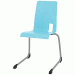 CHAISE COQUE SODA PIÈTEMENT LUGE ALU - BLEU LAGON/GRIS ARGENT