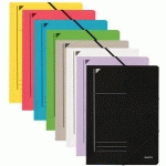 CHEMISE À ÉLASTIQUE, FORMAT A4, CARTON, BLANC - LOT DE 5