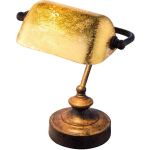 LAMPE BANQUIER DE TABLE SALLE DE TRAVAIL ANTIQUE SPOT DE LECTURE LAMPE FEUILLE D'OR PATINÉ GLOBO 24917R