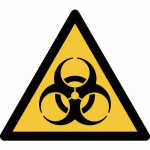 PANNEAU PICTOGRAMME RISQUE BIOLOGIQUE 200X176 MM - DJOIS MADE BY TARIFOLD