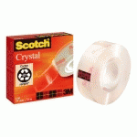 RUBAN ADHÉSIF SCOTCH CRYSTAL TRANSPARENT - LARGEUR 19 MM X LONGUEUR 33 M