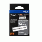 RUBAN LAMINÉ BROTHER 24 MM TZE S251 BLANC ÉCRITURE NOIRE