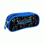 QUO VADIS - TROUSSE SCOLAIRE - RECTANGLE - PAC MAN - TOILE (POLYESTER) - 2 COMPARTIMENT(S) -  PAR 8 - LOT DE 8