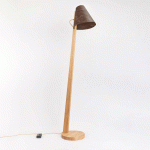 ALMUT VON WILDHEIM ALMUT 1411 LAMPADAIRE COURBÉ Ø30CM NOYER