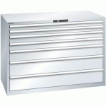 ARMOIRE GRIS CLAIR 1431X725X1000 AVEC 7 TIR. 200KG - LISTA