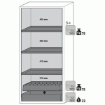 ARMOIRE SÉCURITÉ S-PHOENIX-90 S90.196.090.FWAS GRIS CLAIR - ASECOS