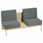 BANQUETTE 2 PLACES FAAR PVC URBAN CENDRE - MANUTAN COLLECTIVITÉS