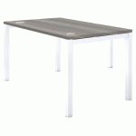 BUREAU DROIT PIED ARCHE 140X80 CM CÈDRE ET BLANC - BURONOMIC