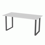 BUREAU SQUARE 200 X 80 X 75 CM DESIGN DROIT GRIS CLAIR