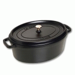 COCOTTE EN FONTE OVALE 37 CM NOIR MAT  - STAUB - FONDAMENTALES