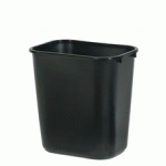 CORBEILLE À PAPIER, 26,6 LITRES, PE, NOIR - LOT DE 2