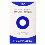 FICHE BRISTOL 125 X 200 MM UNIE BLANCHE NON PERFORÉE EXACOMPTA - BOÎTE DE 100