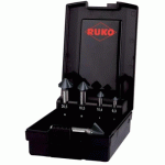 JEU DE 5 FRAISES CONIQUES À CHANFREINER ULTIMATECUT 4S HSS RUNATEC - Ø 6,30 À 25MM RUKO