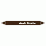 LOT DE 3 - MARQUEUR TUYAUTERIE - AZOTE LIQUIDE - VINYLE LAMINÉ - NFX 08-105 355 X 37 MM