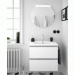 MEUBLE SUSPENDU SPIRIT 600 BLANC BRILLANT 2 TIROIRS - SALGAR 26814