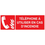 SOFOP - TELEPHONE A UTILISER EN CAS D'INCENDIE 330X200MM NORMASIGN EN ADHESIF