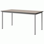 TABLE MALIBU 160X80 T6 4P STRA ACACIA/NOIR GRIS 9006 - MANUTAN EXPERT