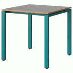 TABLE MALIBU 80X80 T6 SOUDÉ STR ALAI BÉTON F186/BLEU 5018
