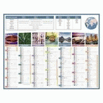 CALENDRIER SEMESTRIEL MURAL PLANÈTE 2027 - 43 X 55 CM