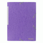 LOT DE 2 - CHEMISE À ÉLASTIQUE 3 RABATS CARTE BRUNEAU 24 X 32 CM DOS 2 CM MAUVE