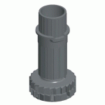 PIEDS DE MEUBLES EN ABS NOIR DIAMÈTRE 28 MM X4 - SMILE 450 - HAUTEUR 100 MM CAMAR
