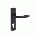 POIGNÉES DE PORTE SUR PLAQUES - ENTRAXE 165 MM - NOIR MAT ONYX - MUZE - CLÉ I VACHETTE