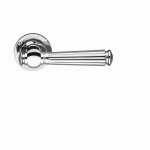 POIGNÉES DE PORTE SUR ROSACES RONDES SÉRIE R 260 SCHÖNTAL - CHROMÉ - BEC DE CANE KARCHER DESIGN