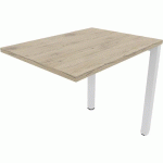 RETOUR AVEC PIED DE SOUTIEN L80XP60 ÉP.25MM BRUNSWICK/BLANC - EOL