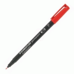 LOT DE 2 - STYLO FEUTRE STAEDTLER LUMOCOLOR 318 F PERMANENT POINTE 0,6 MM - ÉCRITURE FINE ROUGE