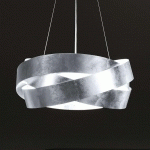 MARCHETTI SUSPENSION PURA AVEC FEUILLE D\'ARGENT, 60CM, 3X E27