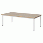 TABLE MALIBU 160X80 T1 4P STRA ALAISÉ ACACIA/BLC 9016