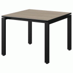 TABLE MALIBU 80X80 T3 SOUDÉ ST ANTIB CHÊNE 1146/NO NOIR 9005