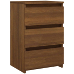 TABLE DE CHEVET CHÊNE MARRON 40X35X62,5 CM BOIS D'INGÉNIERIE