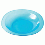 ASSIETTES CREUSES COPOLYESTER Ø 23 CM - TRANSPARENT BLEU