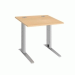 BUREAU DROIT EXCELLENS L 80 CM HÊTRE RÉGLABLE EN HAUTEUR PIÉTEMENT MÉTAL ALU