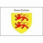DRAPEAU HAUTES PYRÉNÉES : DIMENSIONS - 50 X 75 CM