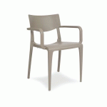 FAUTEUIL JARDIN EMPILABLE TAUPE TOWN - EZPELETA