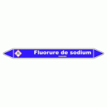 LOT DE 3 - MARQUEUR TUYAUTERIE - FLUORURE SODIUM - VINYLE LAMINÉ - NFX 08-105 150 X 12 MM