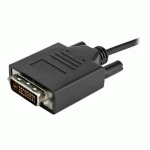 STARTECH.COM USB-C TO DVI CABLE - 6 FT / 2M - 1080P - 1920X1200 - USB-C DVI MONITOR CABLE - USB C CABLE - COMPUTER MONITOR CABLE (CDP2DVIMM2MB) - CÂBLE USB / DVI - USB-C POUR DVI-D - 2 M