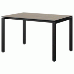 TABLE MALIBU 120X80 T5 SOUDÉ ST CHÊNE 1146/NOIR NOIR 9005