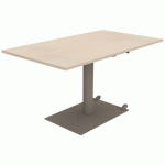 TABLE MANO MOB RÉGLABLE 140X80 STRAT ABS ÉRABLE G./NOISETTE - MOBIDECOR