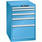 ARMOIRE BLEU CLAIR 564X725X800 AVEC 5 TIR. 75KG _ 14.368.010 - LISTA