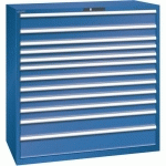ARMOIRE BLEU GENT. 1431X725X1450 AVEC 12 TIROIRS 200KG - LISTA