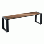 BANC BURGER 180 CM STRAT COMPACT OLIVIER / ACIER NOIR