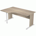 BUREAU 90° GAUCHE PIEDS L BOIS FAST 160CM - CHÊNE - CHÊNE