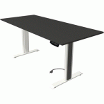 BUREAU RÉGLABLE MOVE 1 ADVANCE ANTHRACITE/BLANC -180X80 CM - KERKMANN